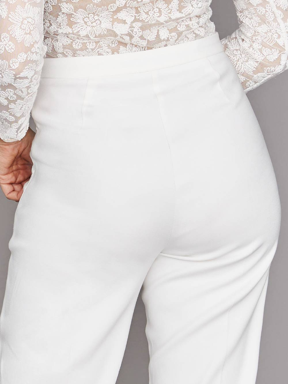Limberry Cremefarbene Braut-Hose mit Bügelfalte - ADELE Wochenangebot