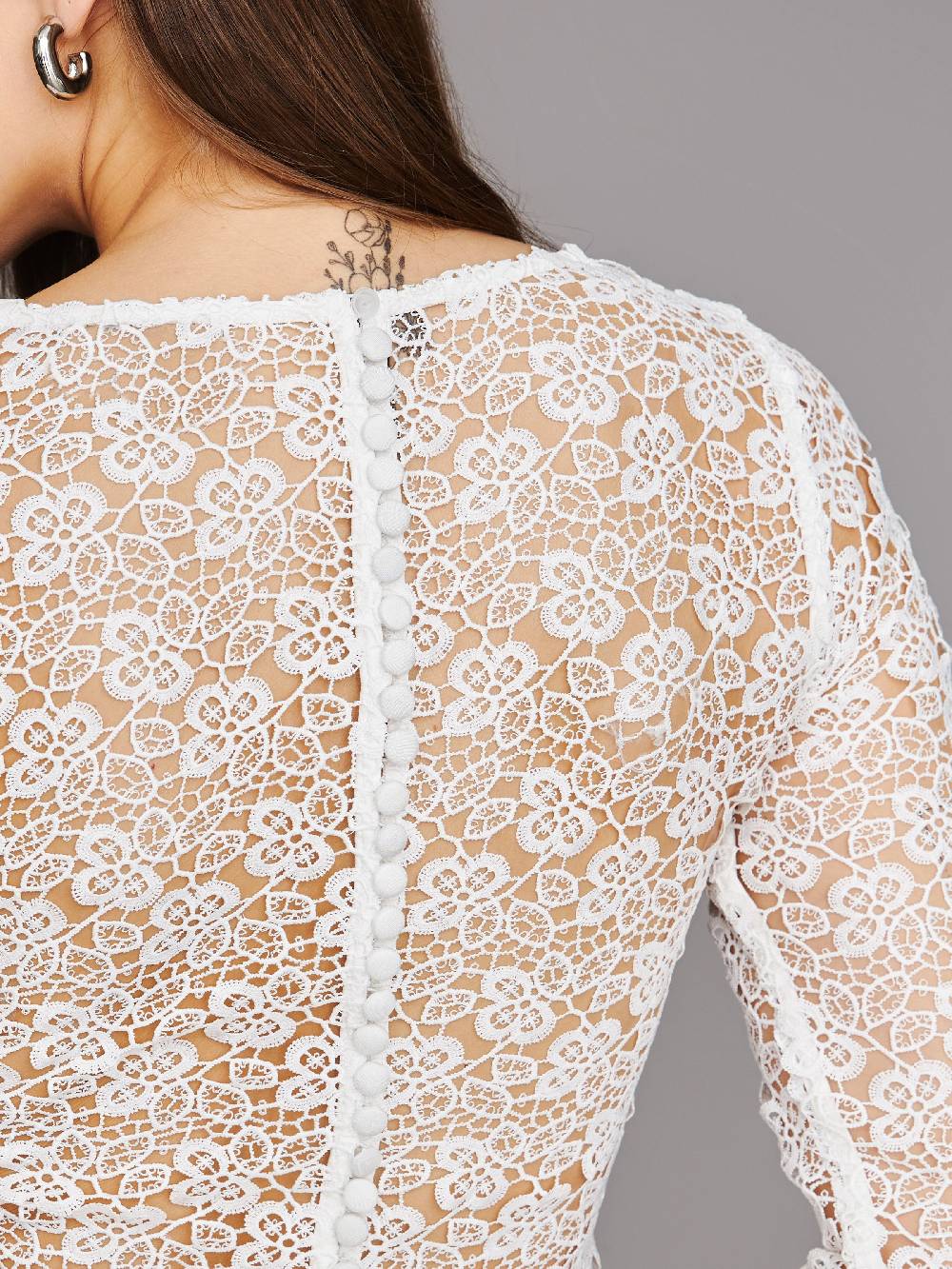 Limberry Cremefarbenes Braut-Top mit langen Ärmeln - ELENOR Neueste Stile