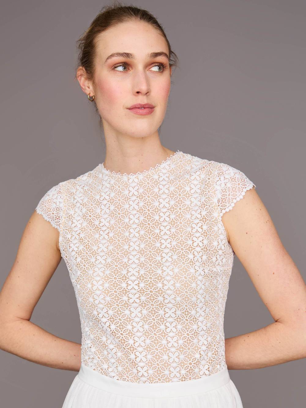 Limberry Cremefarbener Braut-Body mit Flügelarm - FAYE 50% Rabatt mit kostenlosem Versand