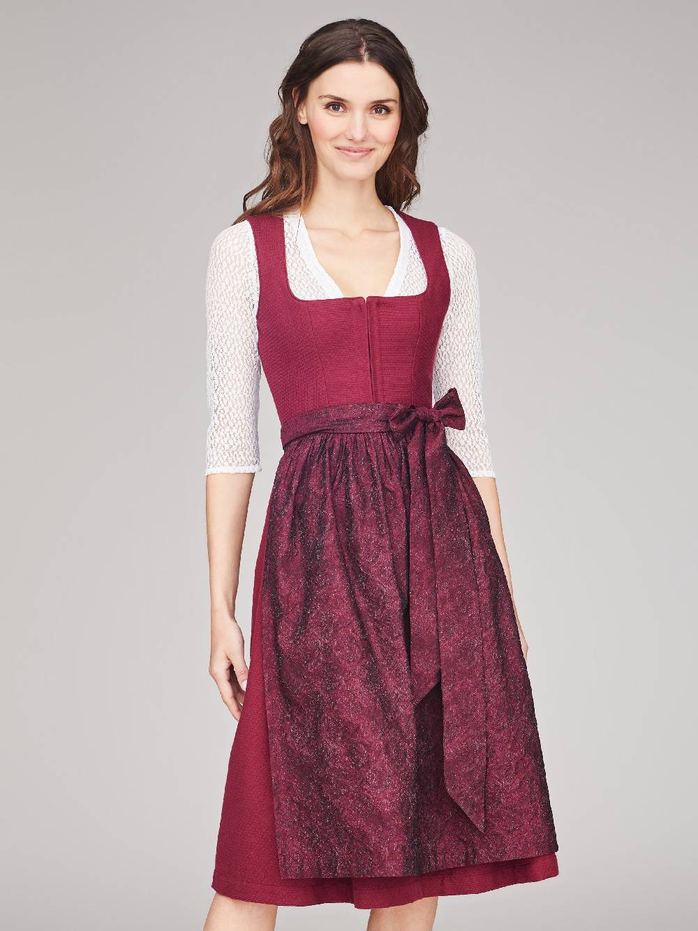 Limberry Dirndlbluse in Weiß mit V-Ausschnitt - HILLA im Angebot
