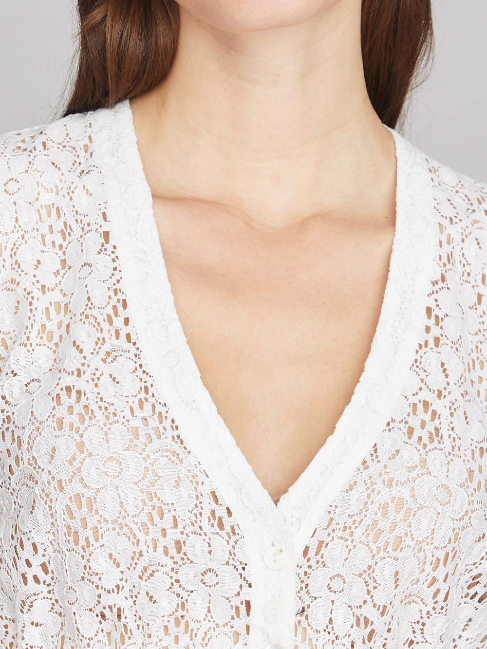 Limberry Weiße Dirndlbluse mit V-Ausschnitt - MAYA Günstig kaufen