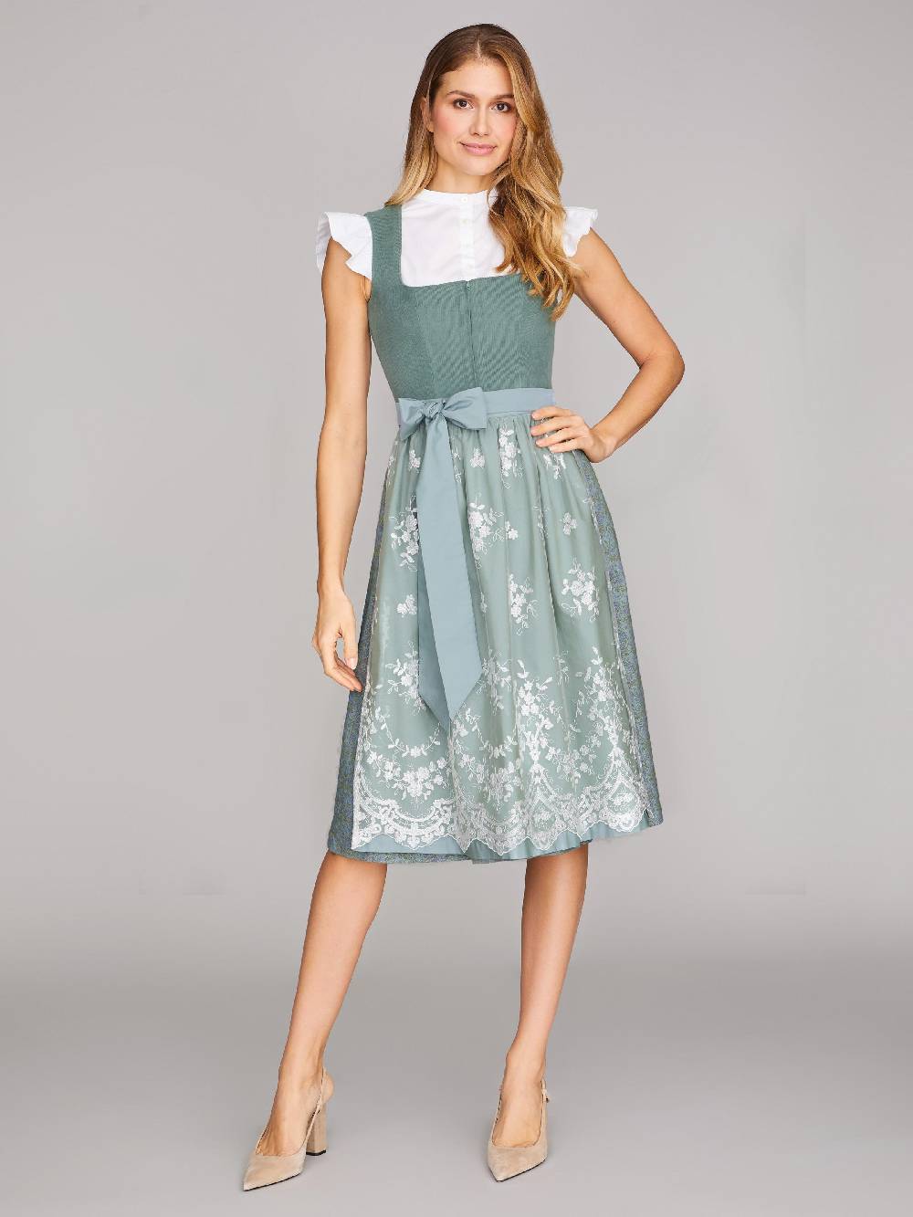 Limberry Pistaziengrünes Dirndl mit Cord-Mieder - CAMILLE PISTACHIO Neuheiten