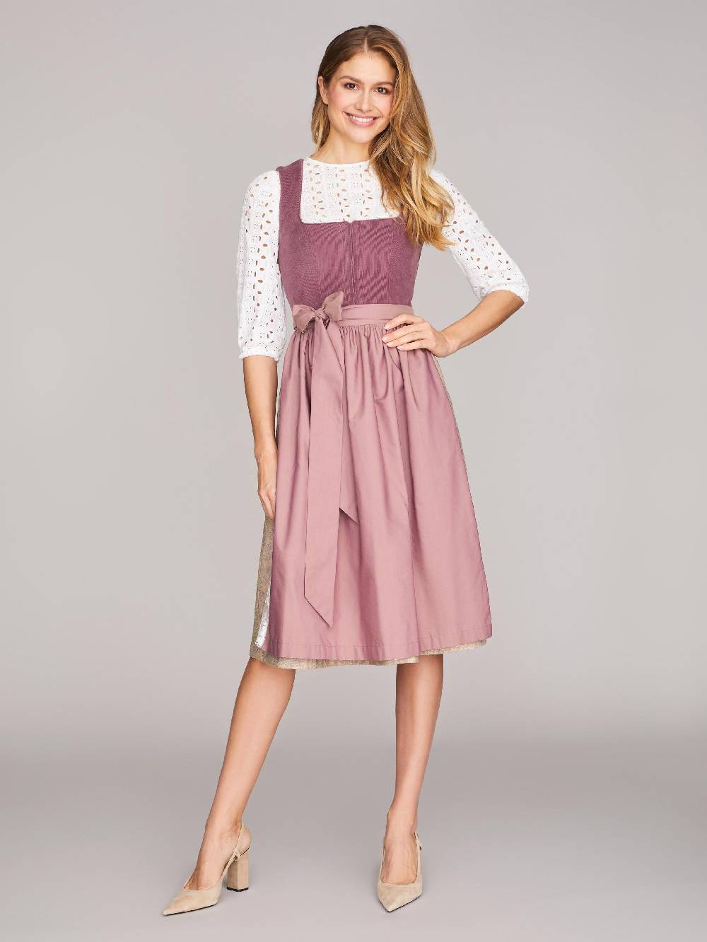 Limberry Pflaumen-farbenes Dirndl mit Cord-Mieder - CAMILLE FADED PLUM Tägliche Deals