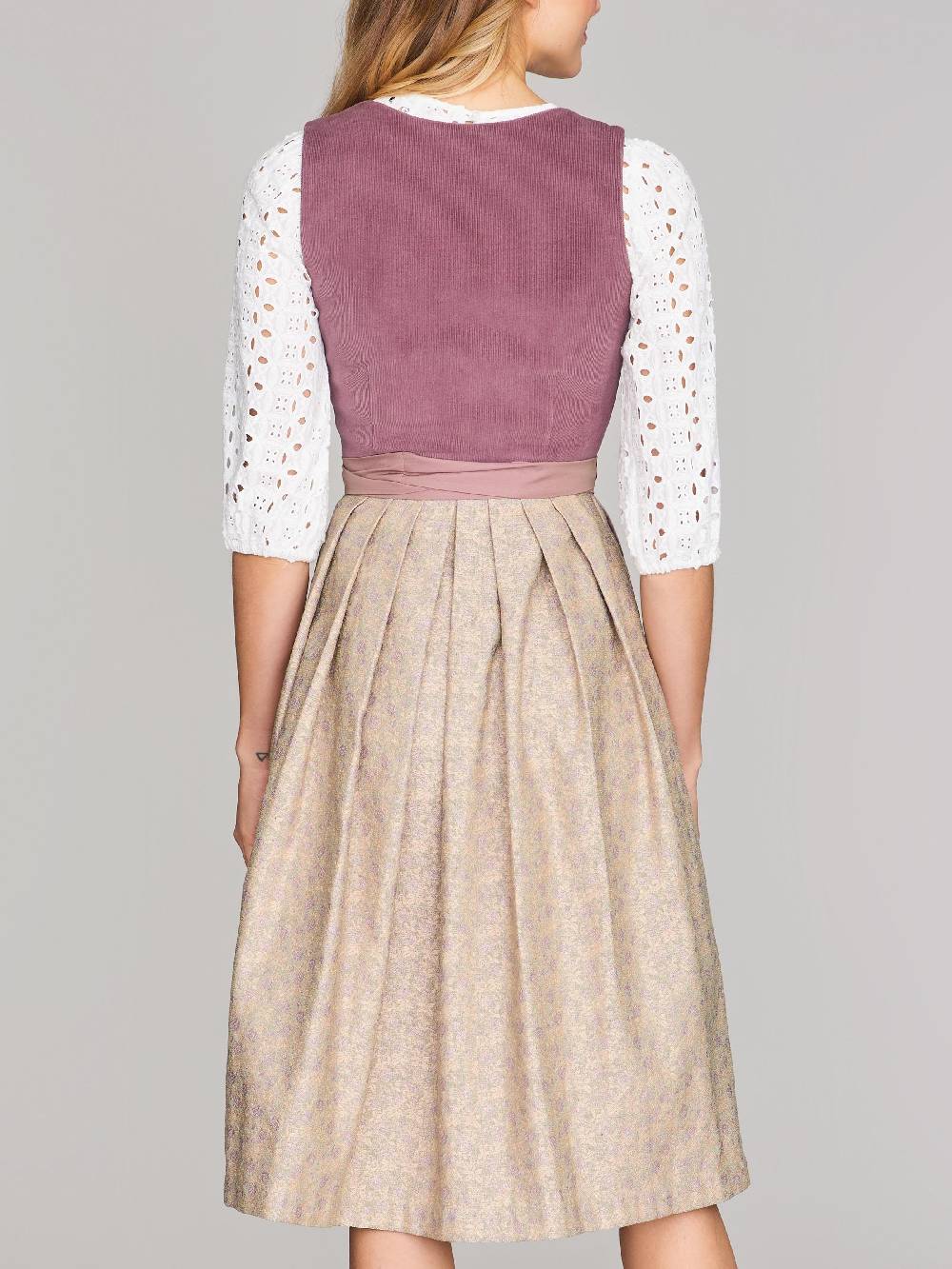 Limberry Pflaumen-farbenes Dirndl mit Cord-Mieder - CAMILLE FADED PLUM Tägliche Deals