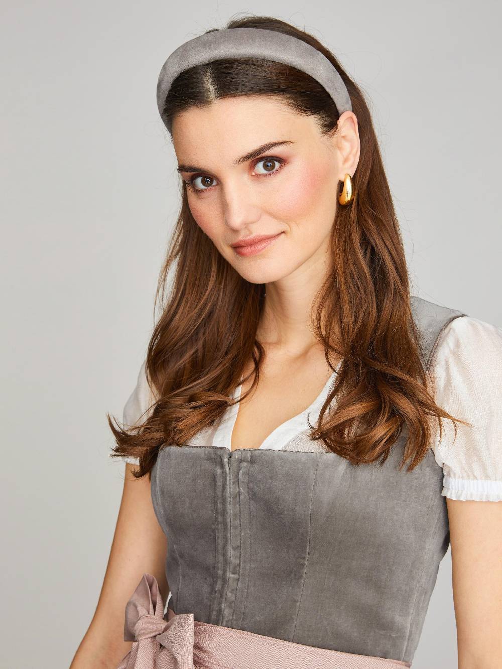 Limberry Graues Dirndl mit Samt-Mieder - DELILAH SKYLIGHT GREY Tiefpreis