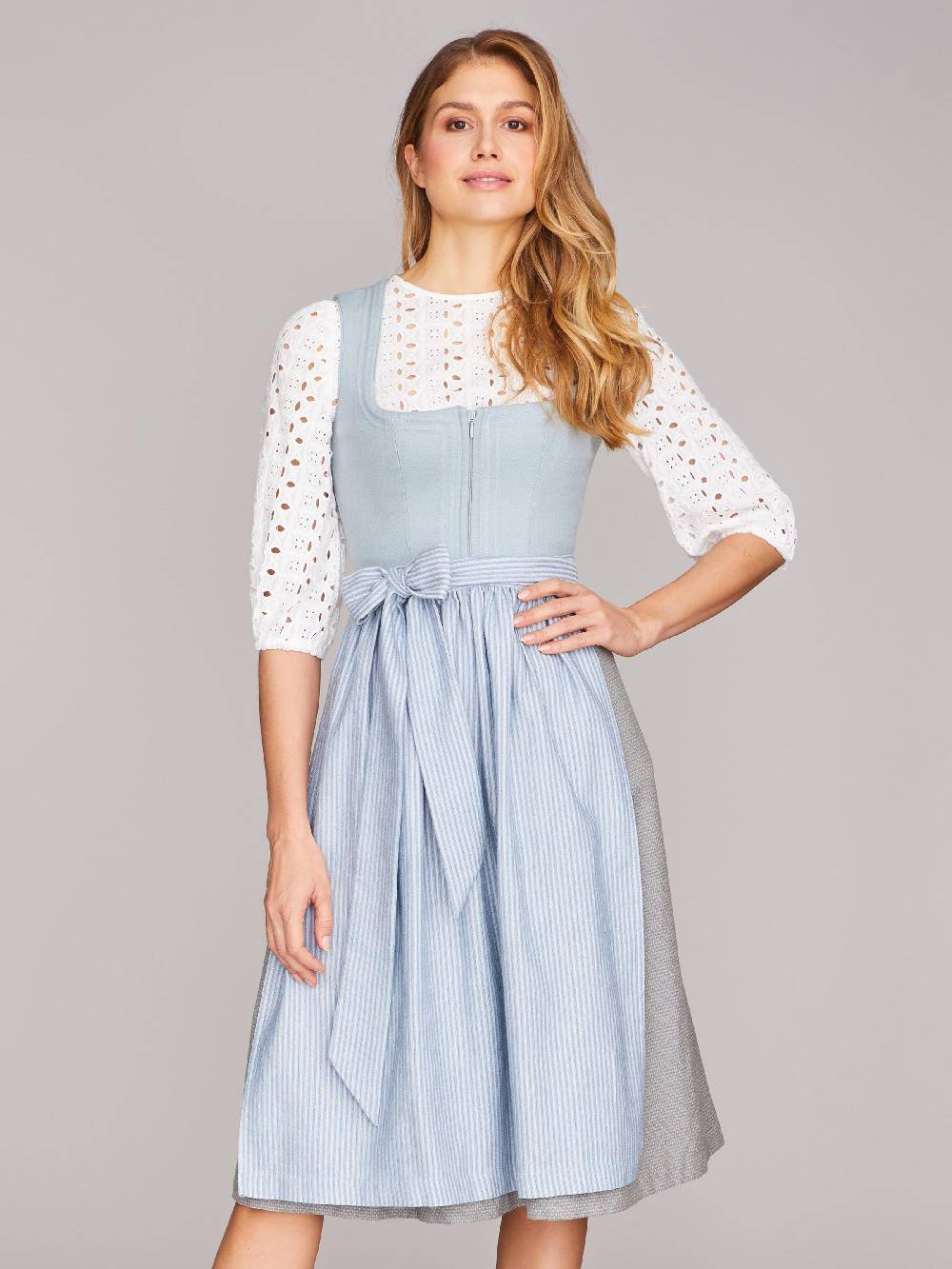 Limberry Dirndl in Mint mit Schnursteppung - CLAIRE SUMMER SAGE Kostenlose Rückgabe