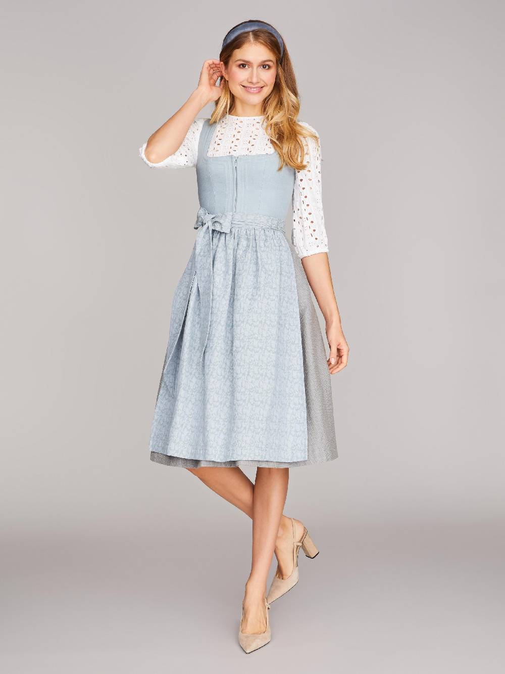Limberry Dirndl in Mint mit Schnursteppung - CLAIRE SUMMER SAGE Kostenlose Rückgabe