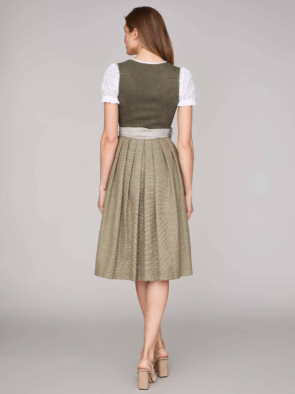 Limberry Moosgrünes Dirndl mit Velours-Mieder - ISOBEL MOSSY GREEN Riesige Rabatte