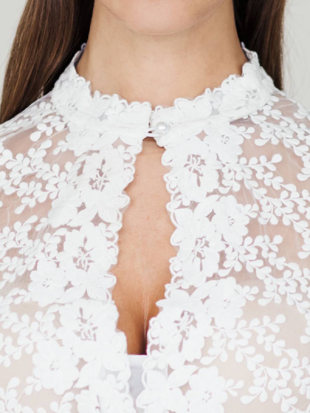 Limberry Weiße Dirndlbluse Esther mit Flügelarm - ESTHER Kostenloser Versand international