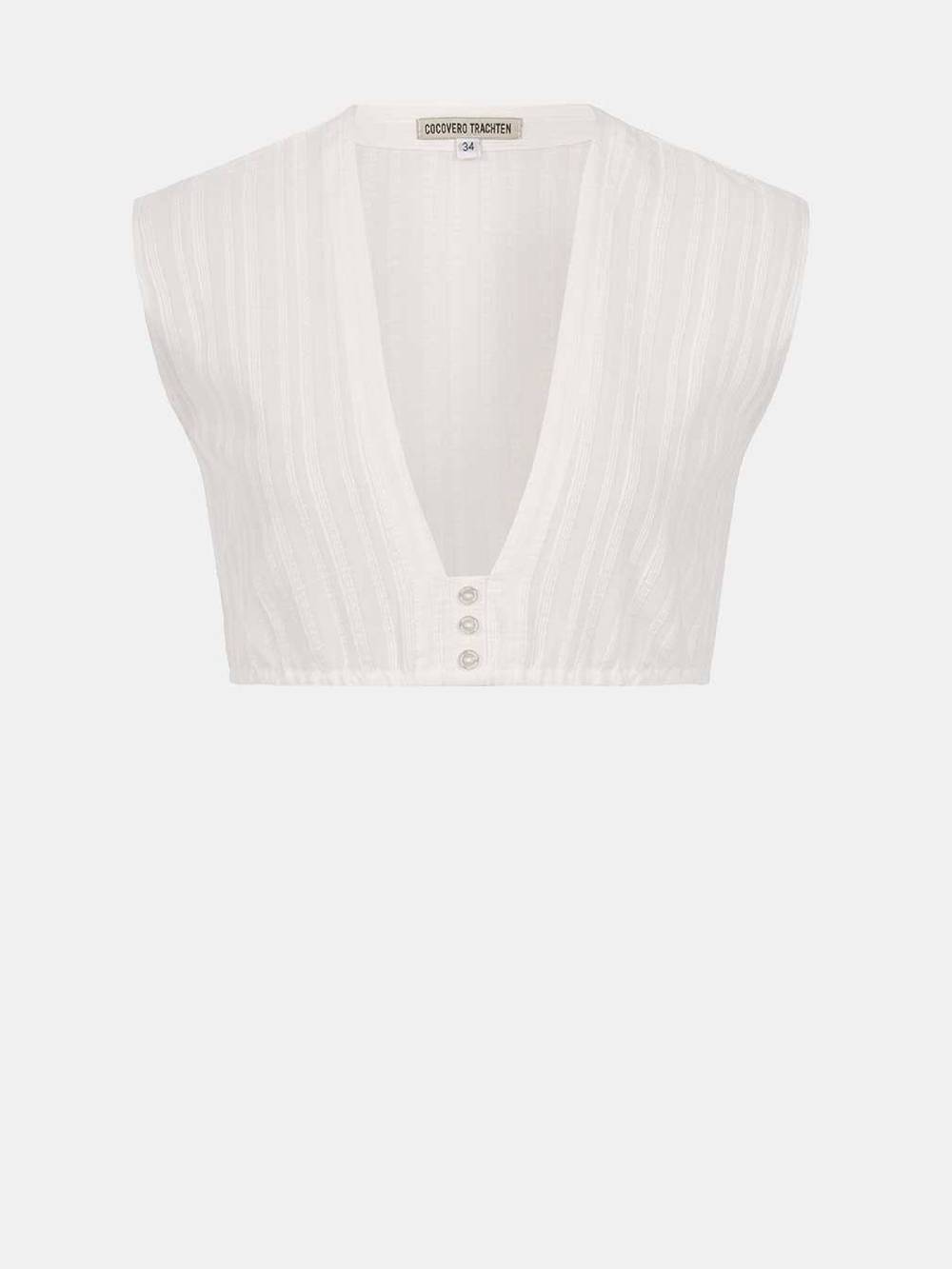Limberry Weiße Dirndlbluse - KELLY STRIPPED COTTON WHITE Online