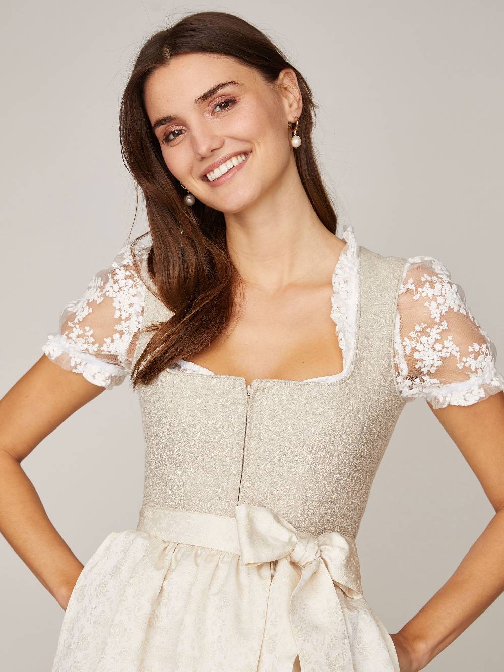 Limberry Beigefarbenes Dirndl - EMMA IVORY Begrenztes Angebot