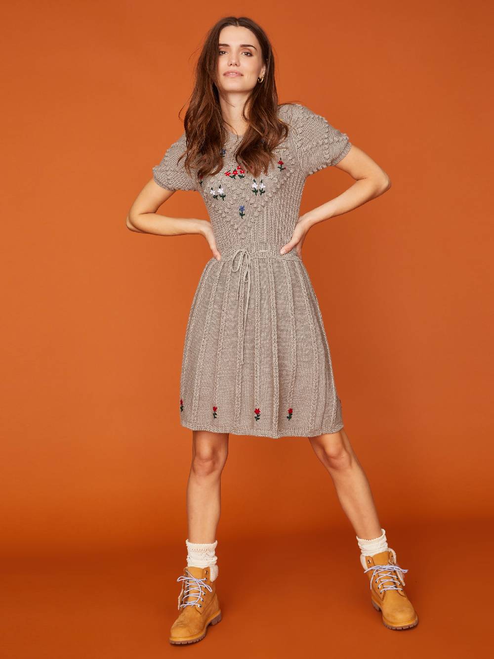 Limberry Graues Strickkleid - HEIDI Saisonschlussverkauf