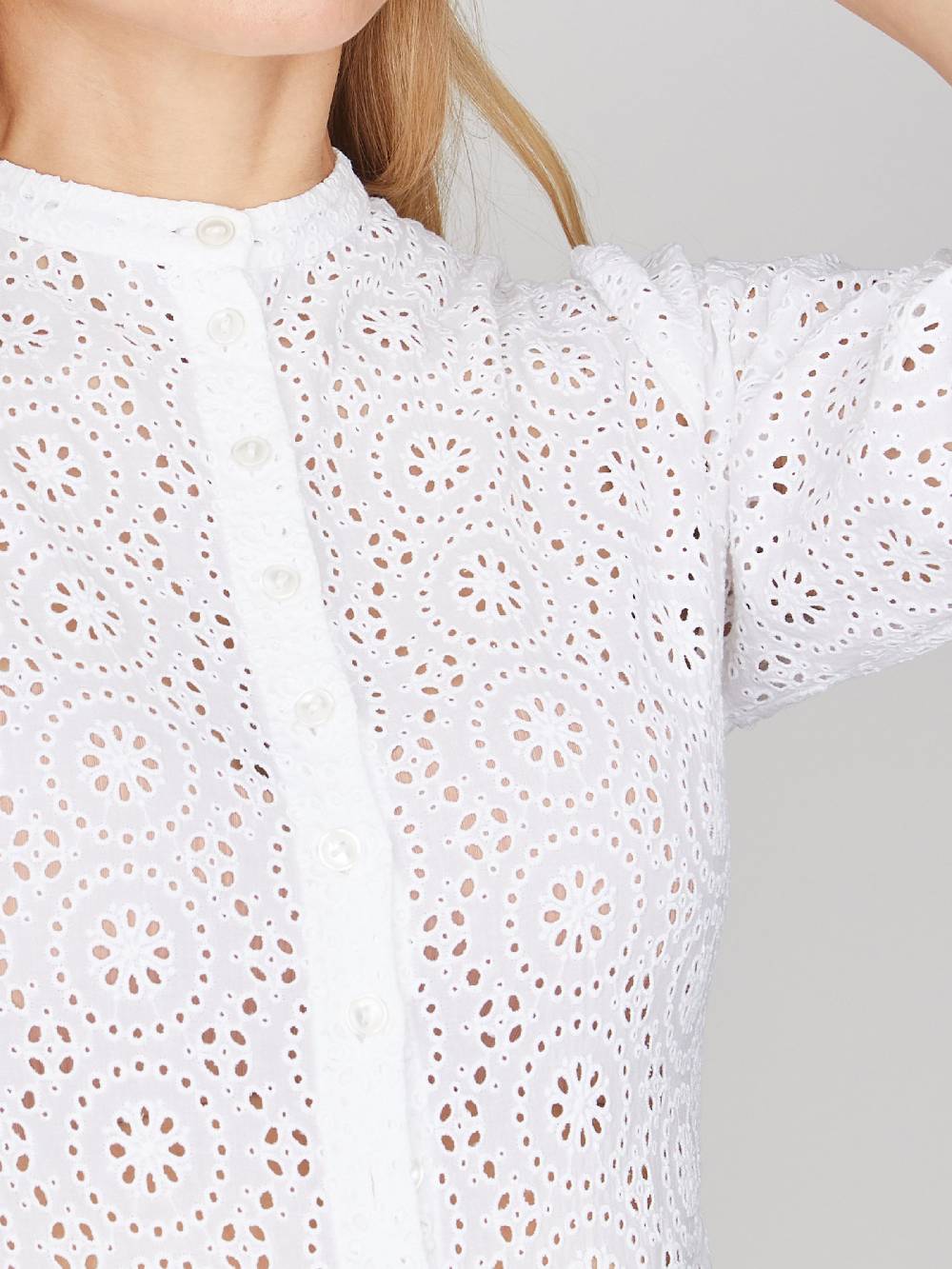 Limberry Cremeweißer Body mit Stickerei - LOLA WEISS Muttertagsangebot
