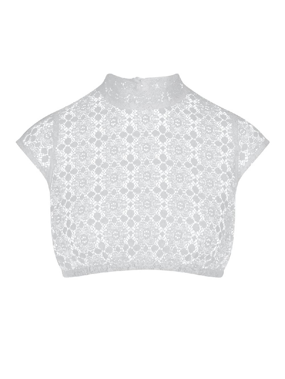 Limberry Hochgeschlossene weiße Dirndlbluse - MARA Blitzangebot