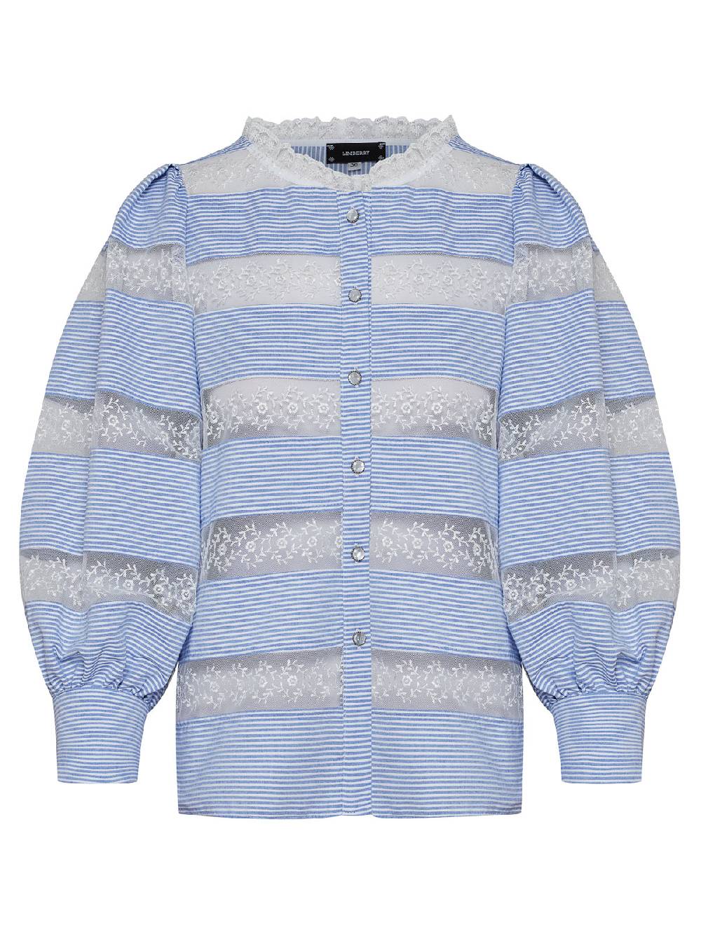 Limberry Blaue Bluse mit Spitze - LOU JETZT KAUFEN