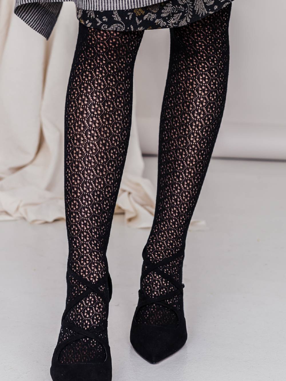Limberry Trachten-Strumpfhose in Schwarz - FLEUR Clearance-Verkauf