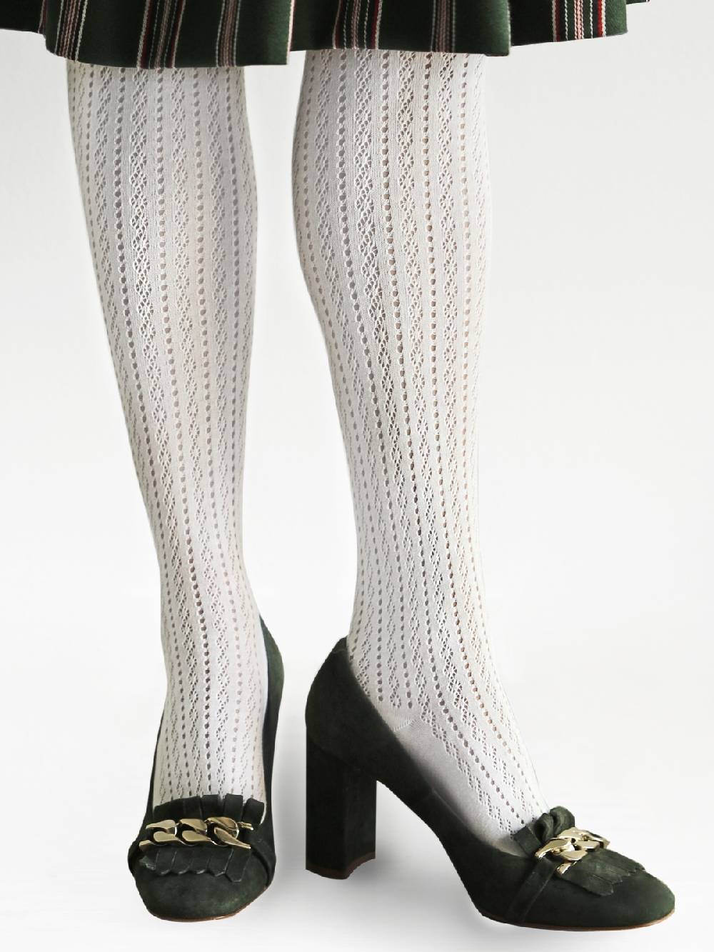 Limberry Weiße Trachten-Strumpfhose - CROCHET Fabrikladen