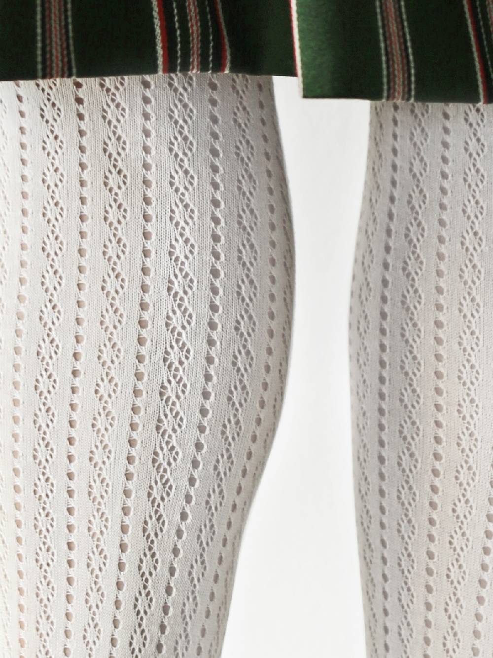 Limberry Weiße Trachten-Strumpfhose - CROCHET Fabrikladen