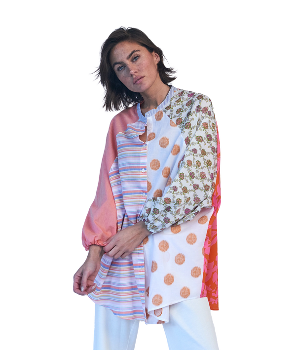 Love Joy Victory RE-BIRTH PATCHWORK BLUSE PEONIA Lagerräumung