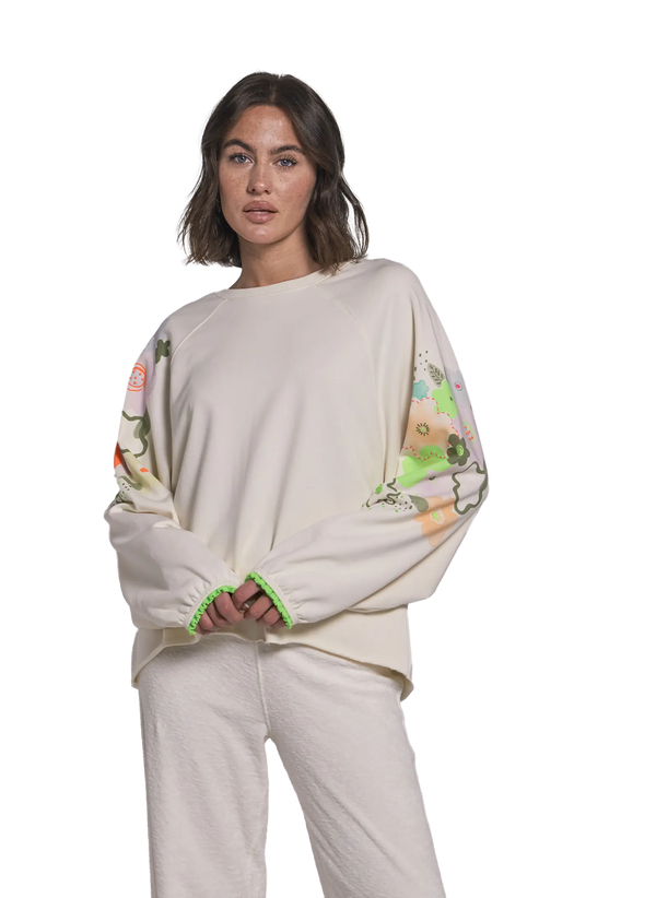 Love Joy Victory Sweatshirt mit Stickereien Tulala Sonderangebot der Fabrik