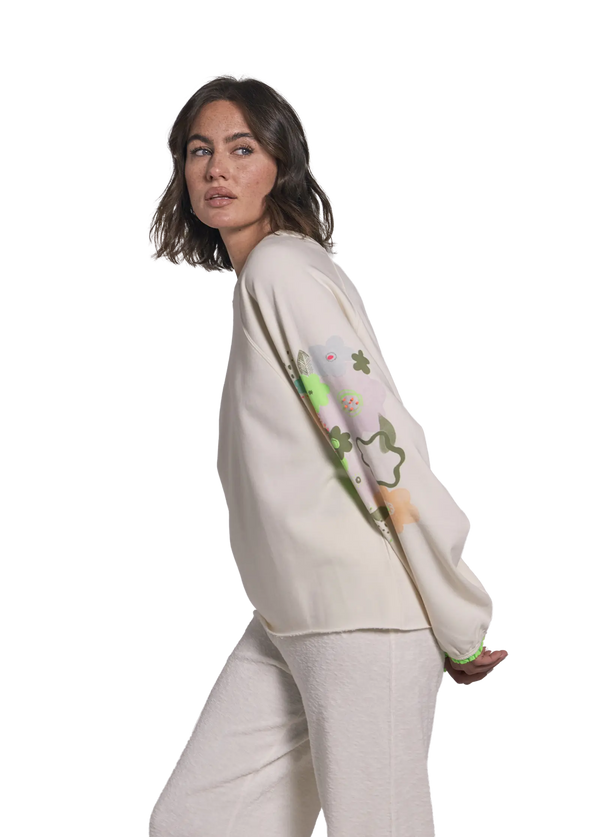 Love Joy Victory Sweatshirt mit Stickereien Tulala Sonderangebot der Fabrik