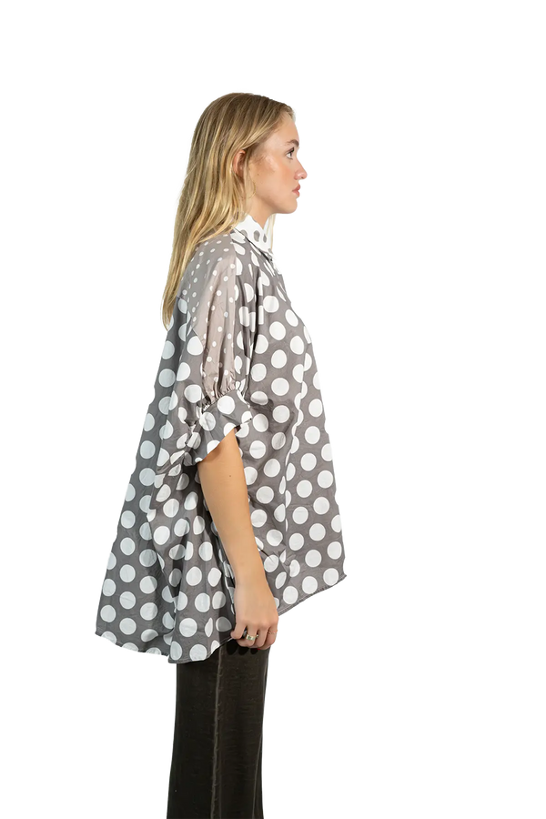 Love Joy Victory RE-BIRTH Bluse Dots Tiefpreis