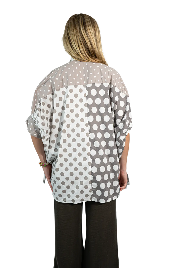 Love Joy Victory RE-BIRTH Bluse Dots Tiefpreis