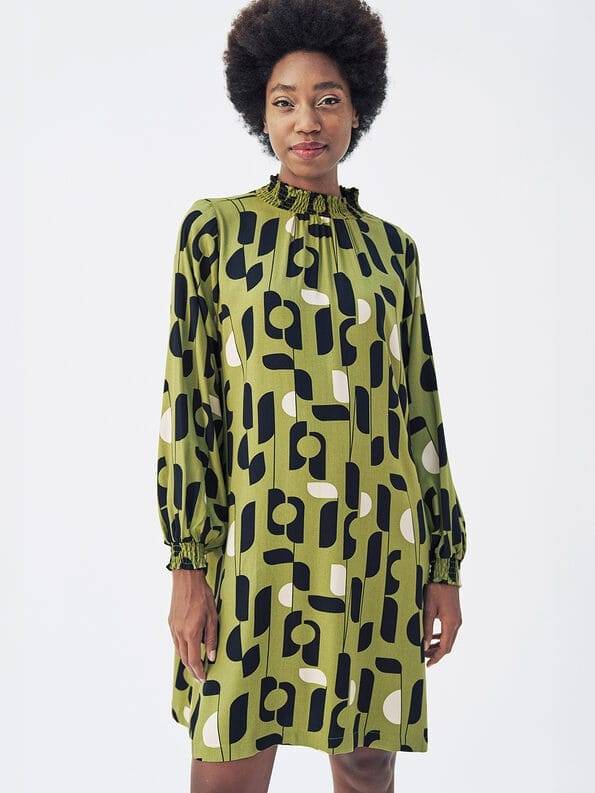 Mademoiselle YéYé A-Linien Kleid aus Ecovero by Lenzing Preisnachlass