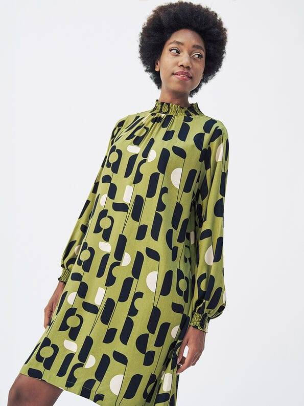 Mademoiselle YéYé A-Linien Kleid aus Ecovero by Lenzing Preisnachlass