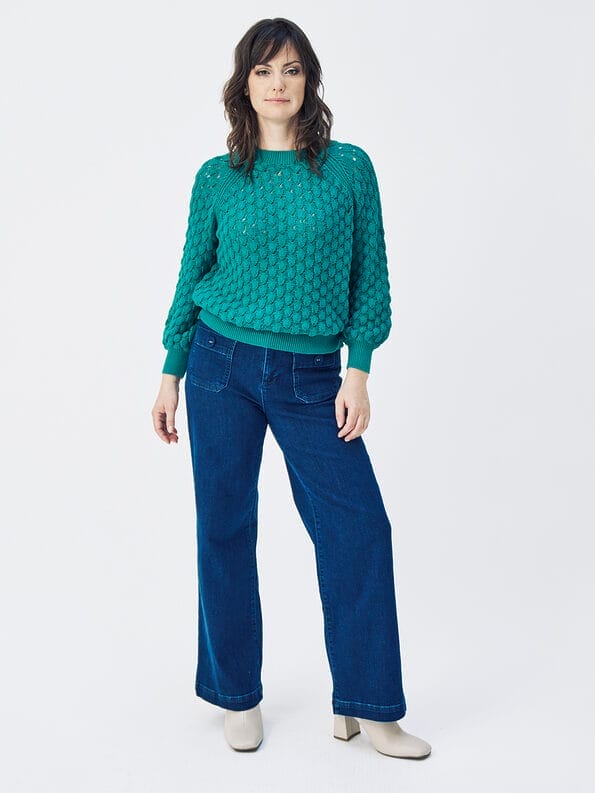 Mademoiselle YéYé Jeans Hose mit aufgesetzten Taschen aus Bio-Baumwolle Cyber Monday