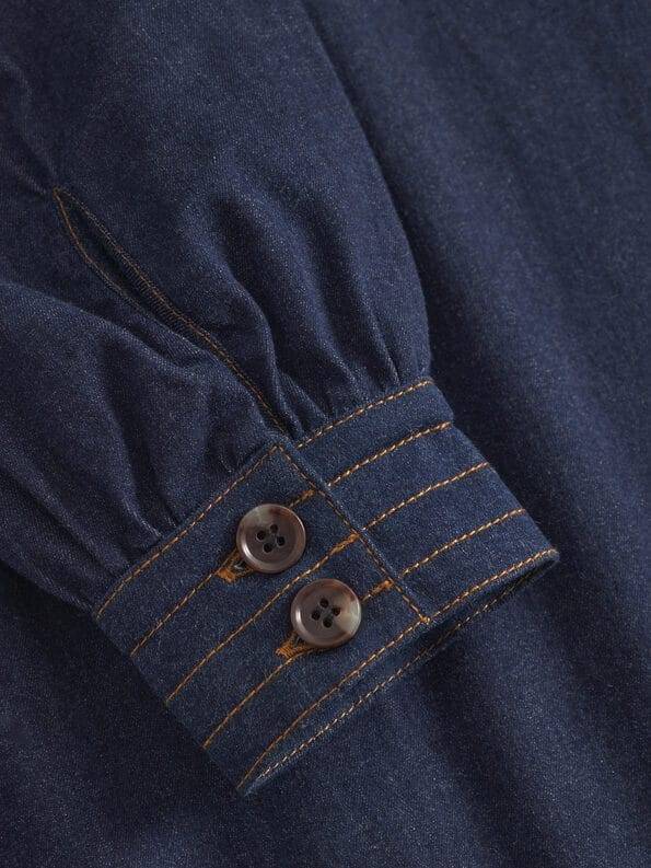 Mademoiselle YéYé Jeans Kleid mit Bindeband aus Bio-Baumwolle Vatertagsangebot