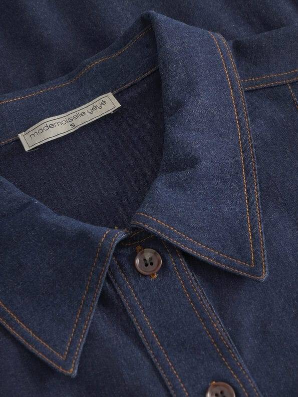 Mademoiselle YéYé Jeans Kleid mit Bindeband aus Bio-Baumwolle Vatertagsangebot