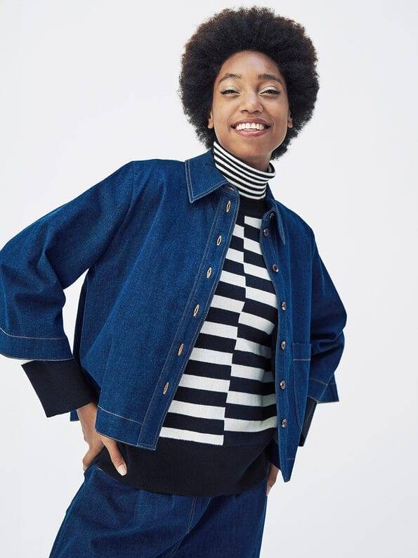 Mademoiselle YéYé Jeans Overshirt aus Bio-Baumwolle Jubiläumsangebot