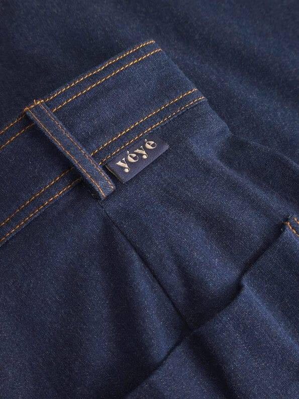 Mademoiselle YéYé Jeans Palazzo Hose mit Bundfalten aus Bio-Baumwolle Lagerräumung
