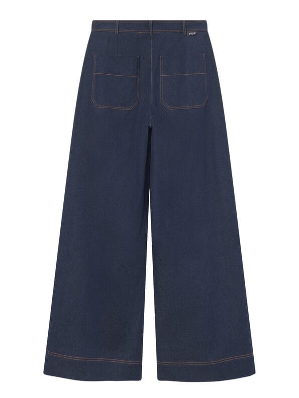 Mademoiselle YéYé Jeans Palazzo Hose mit Bundfalten aus Bio-Baumwolle Lagerräumung