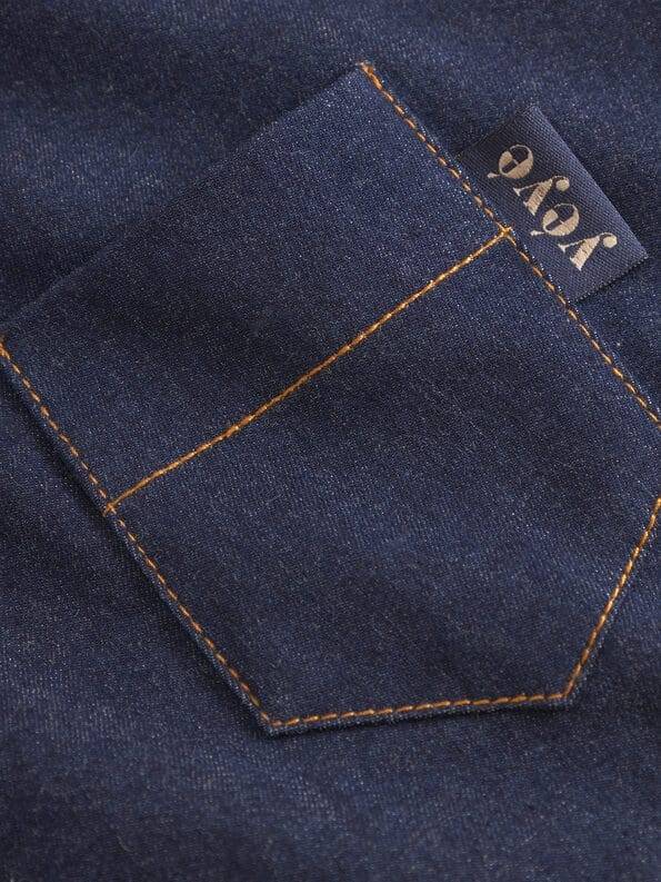 Mademoiselle YéYé Jeans Weste mit aufgesetzter Tasche aus Bio-Baumwolle Heißer Verkauf