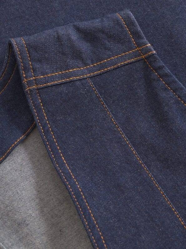 Mademoiselle YéYé Jeans Weste mit aufgesetzter Tasche aus Bio-Baumwolle Heißer Verkauf