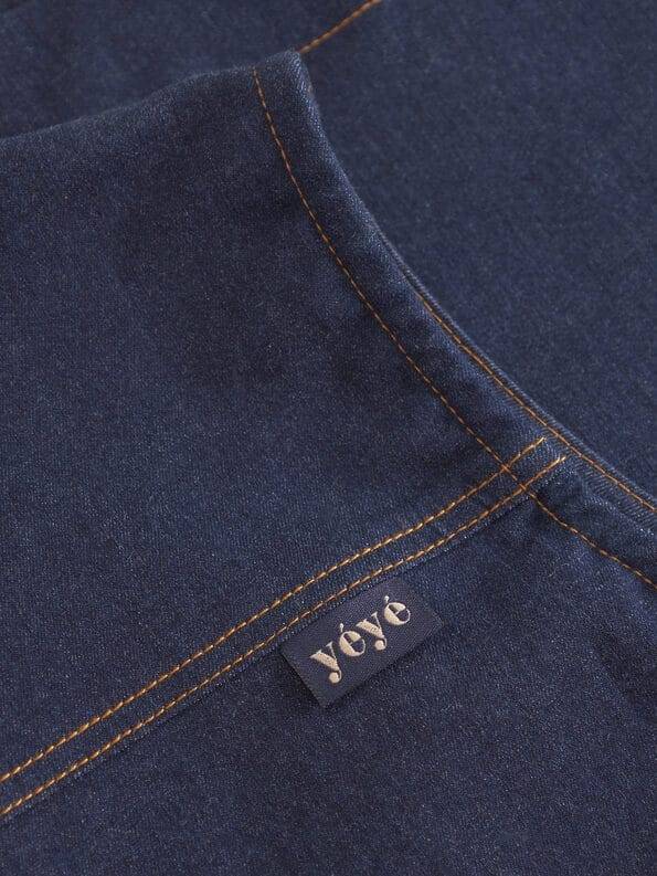 Mademoiselle YéYé Jeans Pinafore-Kleid mit Reißverschluss aus Bio-Baumwolle Zeitlich begrenztes Angebot