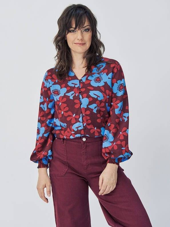 Mademoiselle YéYé Bluse mit Ballonärmeln aus Ecovero by Lenzing Tägliche Deals