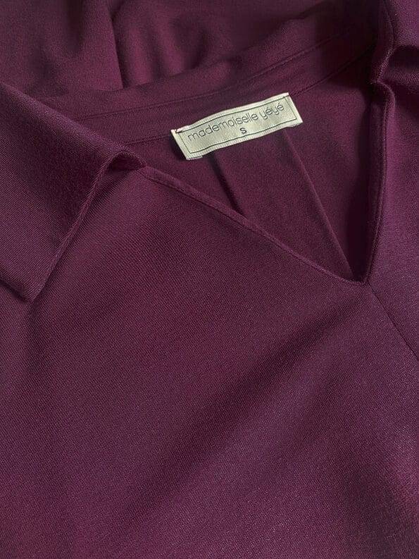 Mademoiselle YéYé Jersey Bluse mit Kellerfalte aus Ecovero by Lenzing Super Sparpreis