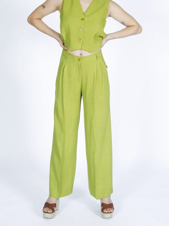 Mademoiselle YéYé Bundfaltenhose mit weitem Bein Bis zu 65% Rabatt