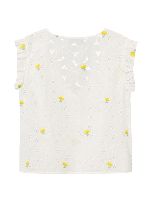 Mademoiselle YéYé Broderie Anglaise Top mit Stickerei aus Baumwolle 50% Rabatt mit kostenlosem Versand