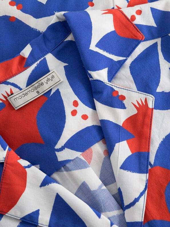 Mademoiselle YéYé Kurzarm Hemdbluse mit Reverskragen aus Bio-Baumwolle Clearance-Verkauf