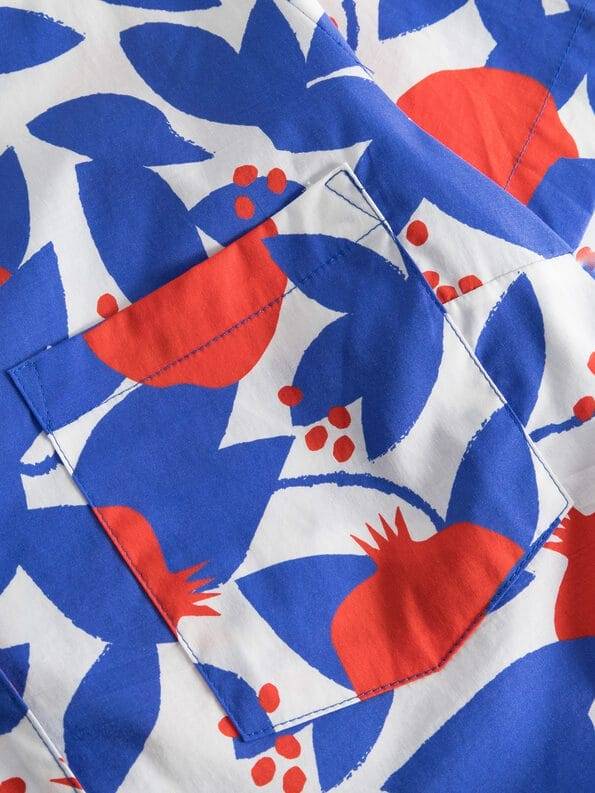 Mademoiselle YéYé Kurzarm Hemdbluse mit Reverskragen aus Bio-Baumwolle Clearance-Verkauf