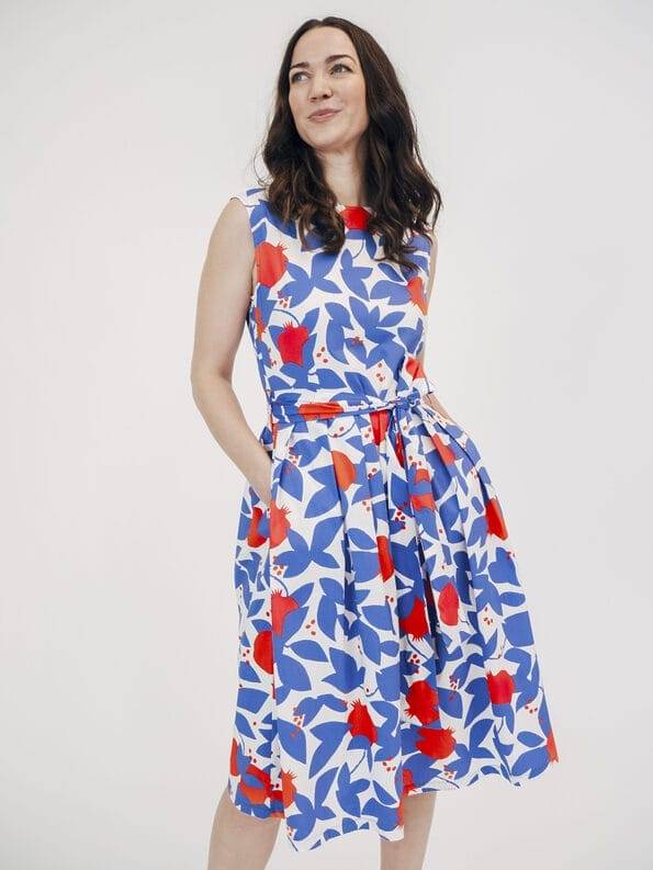 Mademoiselle YéYé Tailliertes Kleid aus Bio-Baumwolle Kostenloser Versand international