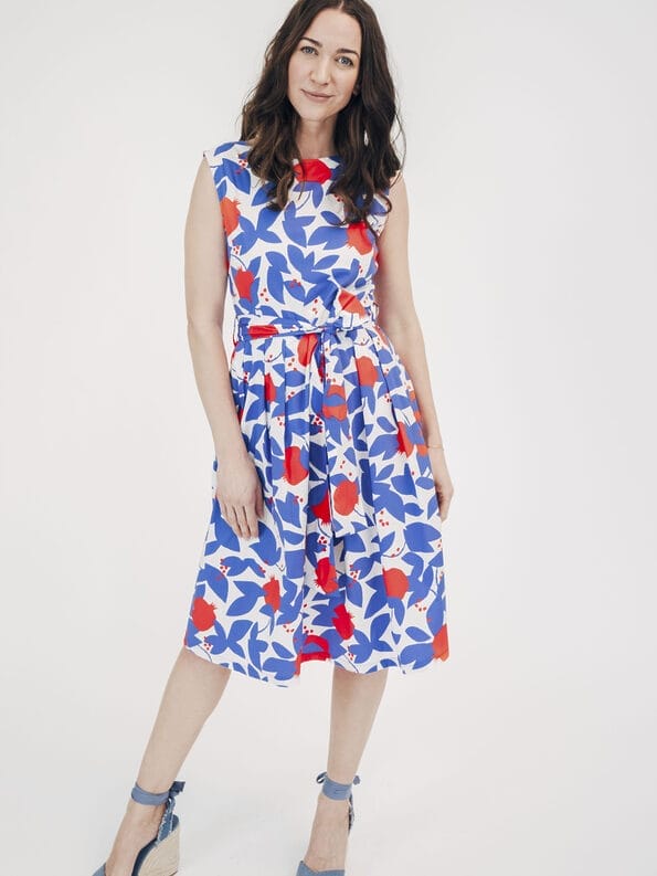 Mademoiselle YéYé Tailliertes Kleid aus Bio-Baumwolle Kostenloser Versand international
