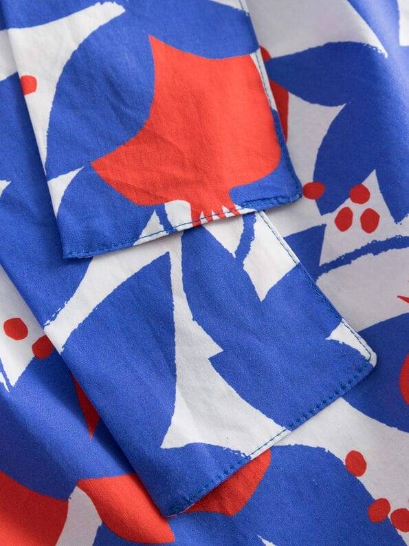 Mademoiselle YéYé Tailliertes Kleid aus Bio-Baumwolle Kostenloser Versand international