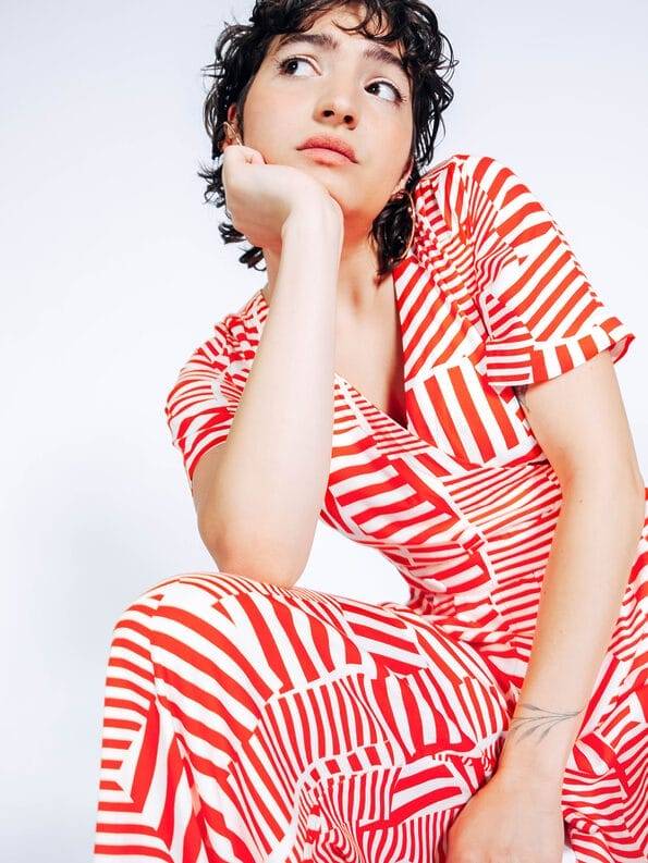 Mademoiselle YéYé Jumpsuit mit langem Bein aus EcoVero by Lenzing zollfrei
