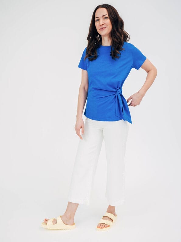 Mademoiselle YéYé Shirt mit Knotendetail aus Bio-Baumwolle Outlet