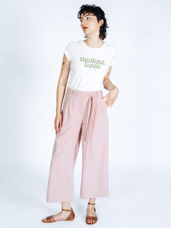 Mademoiselle YéYé Bundfaltenhose mit verkürztem Bein und Bindeband Hotsell